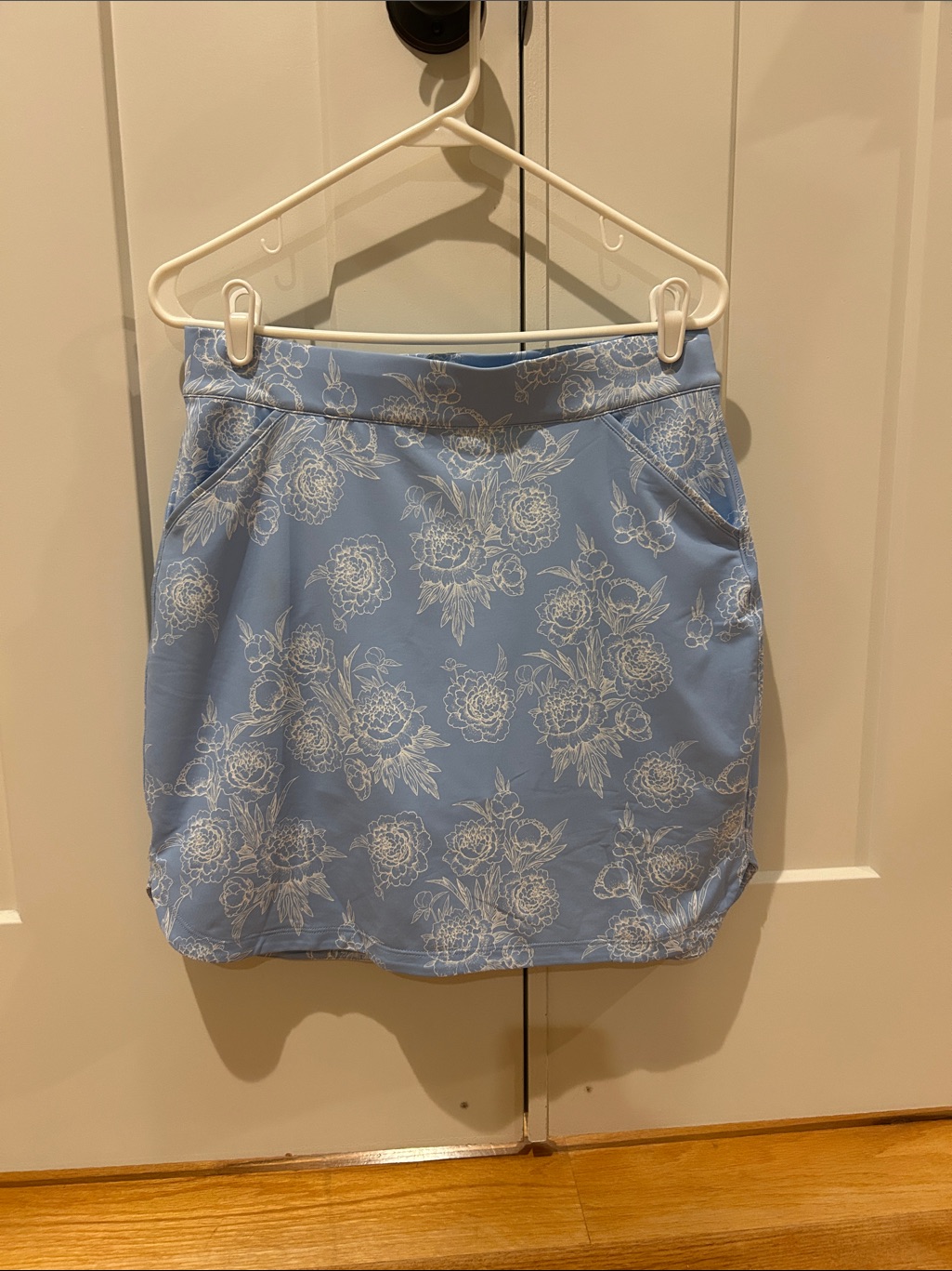Peter Millar Light Blue Floral Mini Skirt